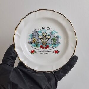 Vintage 1969 Prince of Wales Investiture Plate Liverpool Road Pottery Bone China